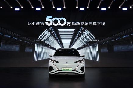 全球首家！比亞迪達(dá)成第500萬輛新能源汽車下線